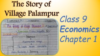 CBSE Class 9 Economics chapter 1 The Story Of Village Palampur Handwritten notes toptargeteducation [upl. by Kovacs]