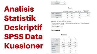 Analisis Statistik Deskriptif SPSS Data Kuesioner [upl. by Yraeht]