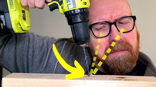 Drill a Straight Hole without a Drillpress [upl. by Huntington]