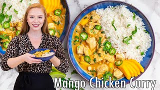 Mango Chicken Curry Recipe  EASY 30Minute Dinner [upl. by Nahseez]