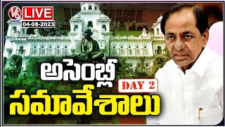 Telangana Assembly LIVE  DAY2  CM KCR  V6 News [upl. by Dnyletak]