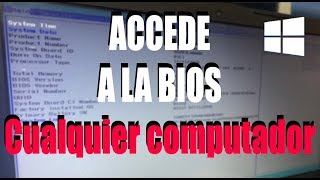 Entrar a la BIOS En mi PC Aprende a bootear CUALQUIER MARCA [upl. by Amirak]