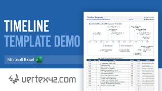 Excel Timeline Template Demo [upl. by Sisely]