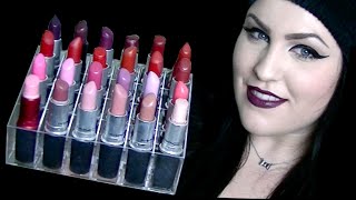 MAC LIPSTICK COLLECTION  LIP SWATCHES [upl. by Collier205]