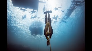 VB2018 Alexey Molchanovs World Record Dive to 130m [upl. by Idas]