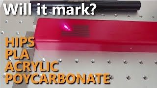 Playing with Plastic Laser Marking HIPS PLA Acrylic amp Polycarbonate [upl. by Leba]