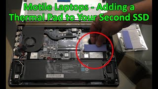 Motile Laptop  Adding a Thermal Pad to the SSD [upl. by Velasco]