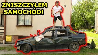 ZNISZCZYŁEM SWÓJ PIERWSZY SAMOCHÓD  Hardcorowy Crash Test I DESTROYED MY FIRST CAR [upl. by Mace69]