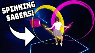 How to get SPINNING SABERS in Beat Saber  QUEST amp PC [upl. by Atsillac37]