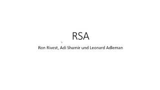 RSA Verschlüsselung erklärt [upl. by Farrow]