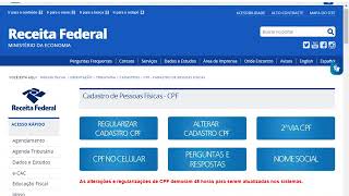 Como Alterar os Dados do seu CPF que estão errados junto a Receita Federal [upl. by Eniwtna]