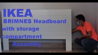 IKEA BRIMNES Headboard with storage compartment [upl. by Eneja791]