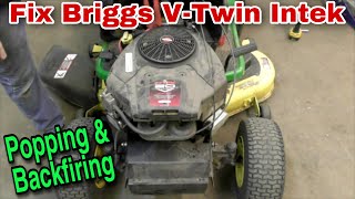 Briggs VTwin Intek Popping and Backfiring Fix It Camshaft Replacement [upl. by Solrak61]