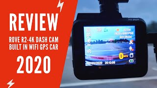 Review ROVE R24K Dash Cam Builtin WiFi GPS Car Dashboard Camera Recorder with UHD 2160P [upl. by Gussman]