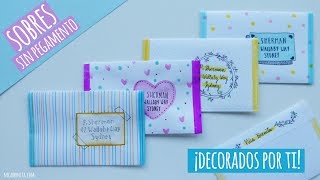 SOBRE DE PAPEL SIN PEGAMENTO ❤ IDEAS PARA DECORAR SOBRES PARA CARTAS [upl. by Elacim35]