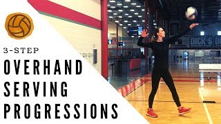 Teach How To Serve A Volleyball  Volleyball Overhand Serving Progressions [upl. by Rue718]