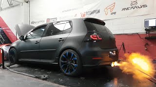 FLAMING VW Golf R32 NVM Stage 2 [upl. by Giacamo]