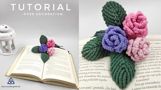 How to make Flower Decoration  Macrame Rose DIY [upl. by Annaid]