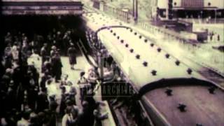 Redhill railway station during World War Two 1940s  Film 4233 [upl. by Devad]