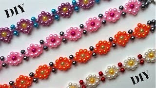 DIY Beaded bracelets Beading tutorial  Easy jewelry making [upl. by Winer]