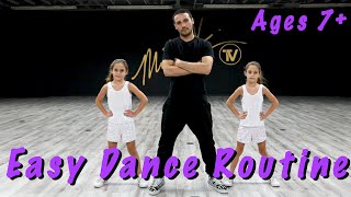 Easy Dance Routine  Hip Hop Dance Tutorial AGES 7  MihranTV [upl. by Auod446]