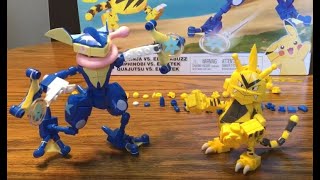 Mega Construx Pokémon Greninja vs Electabuzz set unboxing plus awesome STOP MOTION SPEED BUILDS [upl. by Otcefrep]