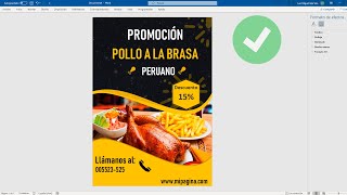 Como hacer un Volante publicitario en Word Exportar imagen JPG PNG [upl. by Sarene]