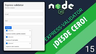 15  Express Validator Validaciones de formulario con Node Js [upl. by Aynod]