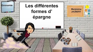 Les différentes formes dépargne [upl. by Eugirne]