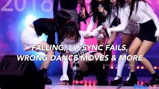 KPOP GIRL GROUPS FALLS amp MISTAKES ON STAGE [upl. by Alegnaed]