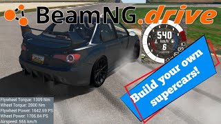 BeamNG Drive  How To Customize Vanilla Cars Into Supercars [upl. by Edeline649]