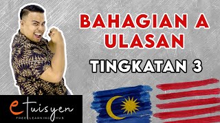 eTuisyen TINGKATAN 3 BAHASA MELAYU Bab  Ulasan Bahagian A [upl. by Nivek681]