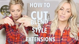 How to Cut Blend and Style Hair Extensions [upl. by Damha]