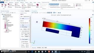 Electrostatically actuated cantilever on Comsol [upl. by Emlin]