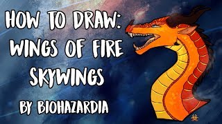 HOW TO DRAW SkyWing  Wings of Fire  Featuring Peril [upl. by Itnuahsa786]