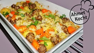 Spitzkohl und Klößchen Auflauf  Ahmet Kocht  kochen  Folge 268 [upl. by Niret]