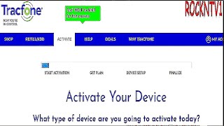 ACTIVATE TRACFONE ONLINE Mobile PHONE ACTIVATION [upl. by Sgninnej]