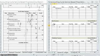 Accounting Cycle Example 2 Posting Adjusting Entries to the General Ledger [upl. by Ttocs]