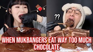 when mukbangers eat TOO much chocolate [upl. by Koenraad742]