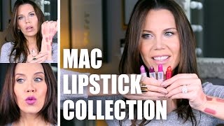 MAC LIPSTICK COLLECTION  Try On [upl. by Sailesh]