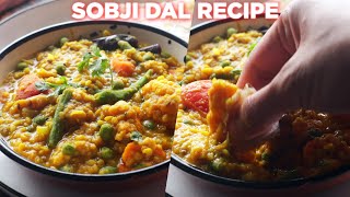 Yummy Sobji Dal Recipe [upl. by Nilesoy697]