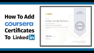 How to add Coursera Certificates to linkedIn Profile [upl. by Sauder]