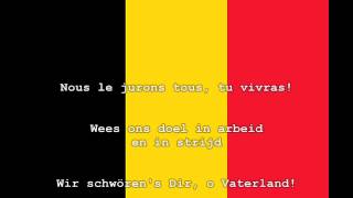 National Anthem of Belgium Instrumental with lyrics [upl. by Ennoid610]