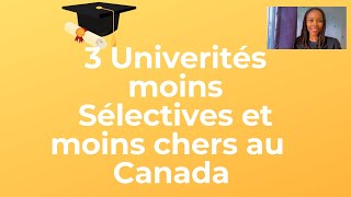 3 Universités moins Chères au Canada [upl. by Alleuqcaj851]