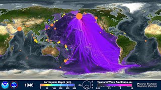 120 Years of Earthquakes and Their Tsunamis 19012020 [upl. by Erdua]