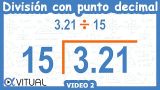 ➗ Cómo hacer una DIVISIÓN con PUNTO DECIMAL ADENTRO [upl. by Irrab]