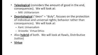 Teleological vs Deontological [upl. by Arbuckle240]