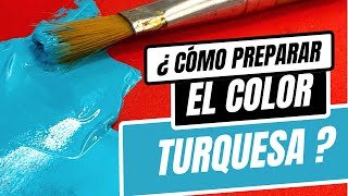 El secreto para preparar el color turquesa perfecto Mezclas fáciles de color azul [upl. by Eirod]