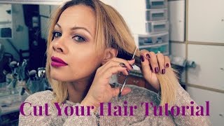 DIY At Home Haircut  How to cut your own hair TUTORIAL [upl. by Neeka]