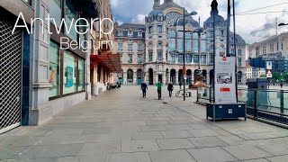 Antwerp Belgium  Walking Tour In The City Of Diamonds 💎 4K [upl. by Elyc]